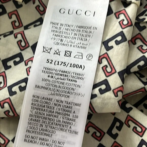 Gucci Button Down Shirt with Geometric Pattern - Picture 9 of 11